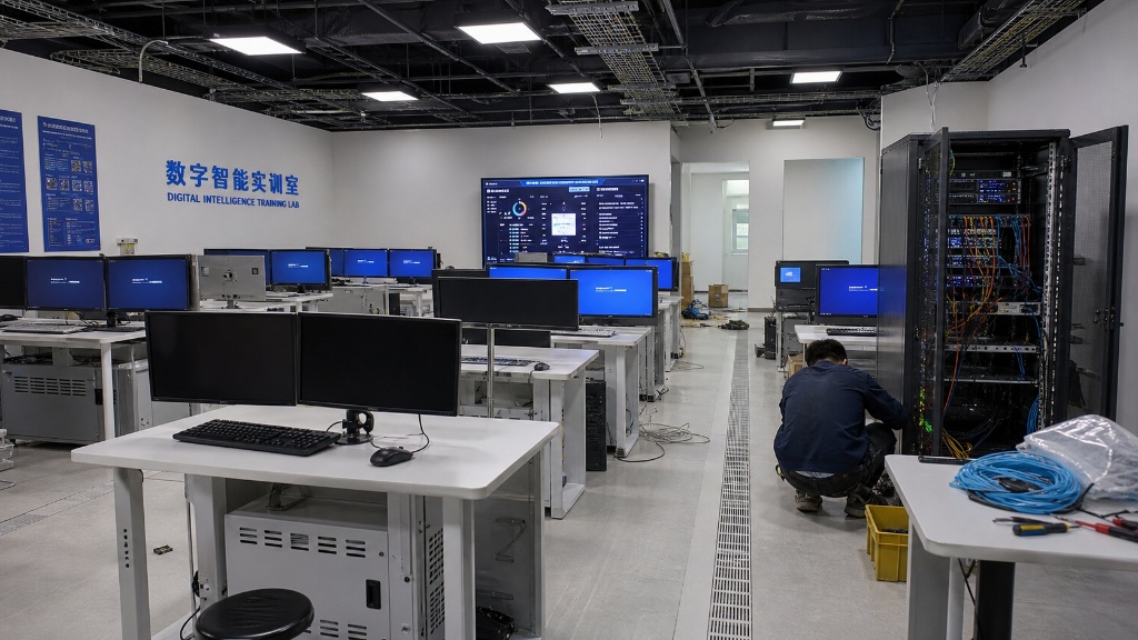 高校数智实训室建设现场